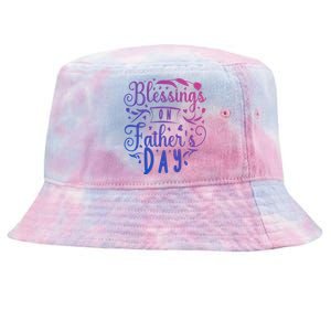 Retro Son Daughter Family Matching Blessing On Fathers Day Gift Tie-Dyed Bucket Hat