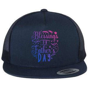 Retro Son Daughter Family Matching Blessing On Fathers Day Gift Flat Bill Trucker Hat