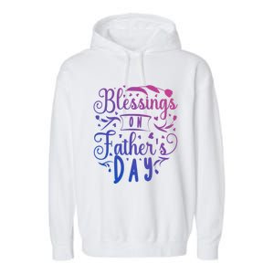 Retro Son Daughter Family Matching Blessing On Fathers Day Gift Garment-Dyed Fleece Hoodie