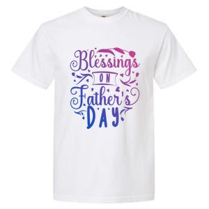 Retro Son Daughter Family Matching Blessing On Fathers Day Gift Garment-Dyed Heavyweight T-Shirt