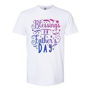 Retro Son Daughter Family Matching Blessing On Fathers Day Gift Softstyle CVC T-Shirt