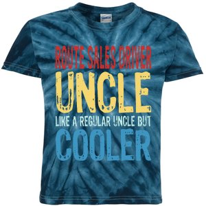 Route Sales Driver Uncle Like A Regular Uncle But Cooler Kids Tie-Dye T-Shirt