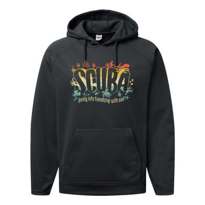 Retro Scuba Diving Vbs 2024 Performance Fleece Hoodie