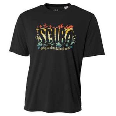 Retro Scuba Diving Vbs 2024 Cooling Performance Crew T-Shirt