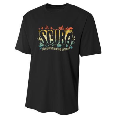 Retro Scuba Diving Vbs 2024 Performance Sprint T-Shirt