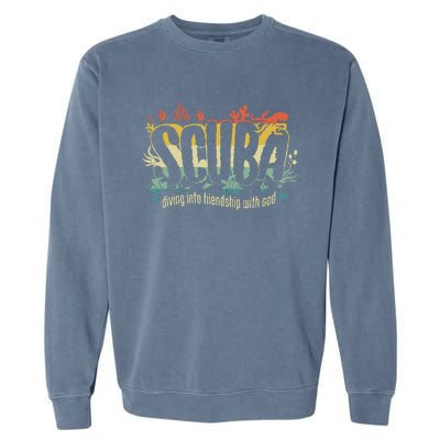 Retro Scuba Diving Vbs 2024 Garment-Dyed Sweatshirt