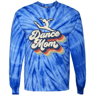 Retro Sunset Dance Mom Ballet Mom Dancing Mom Mother's Day Cute Gift Tie-Dye Long Sleeve Shirt