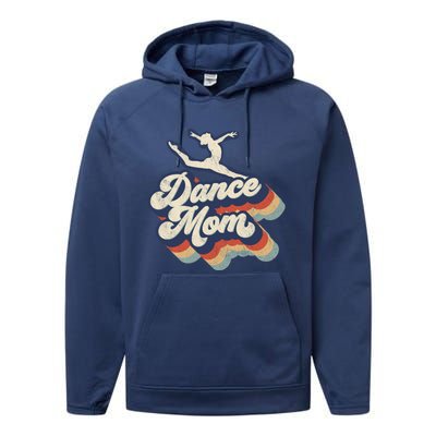 Retro Sunset Dance Mom Ballet Mom Dancing Mom Mother's Day Cute Gift Performance Fleece Hoodie