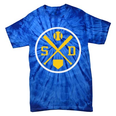 Retro San Diego Baseball Emblem Vintage Sd Tie-Dye T-Shirt