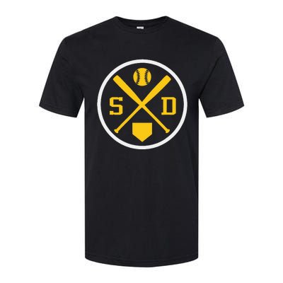 Retro San Diego Baseball Emblem Vintage Sd Softstyle CVC T-Shirt