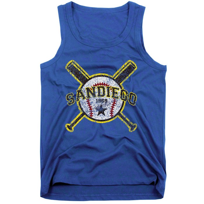 Retro San Diego Baseball Sd Tank Top