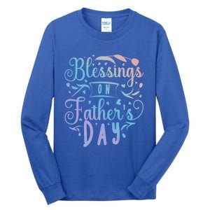 Retro Son Daughter Family Matching Blessing On Father's Day Cute Gift Tall Long Sleeve T-Shirt