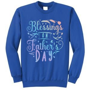 Retro Son Daughter Family Matching Blessing On Father's Day Cute Gift Tall Sweatshirt