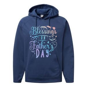 Retro Son Daughter Family Matching Blessing On Father's Day Cute Gift Performance Fleece Hoodie