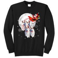 Reindeer Samoyed Dogs Pulling Santa Claus Sleigh Christmas Sweatshirt