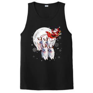 Reindeer Samoyed Dogs Pulling Santa Claus Sleigh Christmas PosiCharge Competitor Tank