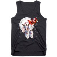 Reindeer Samoyed Dogs Pulling Santa Claus Sleigh Christmas Tank Top