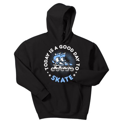 Roller Skate Design Roller Blades Skater Stuff Inline Skate Kids Hoodie