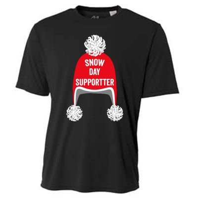 Retro Snow Day Supporter Fun Teacher And Student Snow Love Cooling Performance Crew T-Shirt