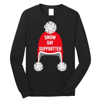 Retro Snow Day Supporter Fun Teacher And Student Snow Love Long Sleeve Shirt