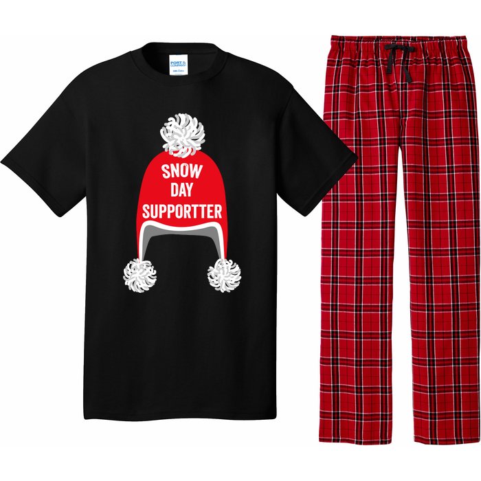 Retro Snow Day Supporter Fun Teacher And Student Snow Love Pajama Set