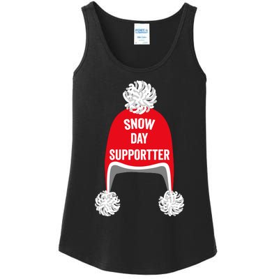 Retro Snow Day Supporter Fun Teacher And Student Snow Love Ladies Essential Tank