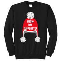 Retro Snow Day Supporter Fun Teacher And Student Snow Love Tall Sweatshirt