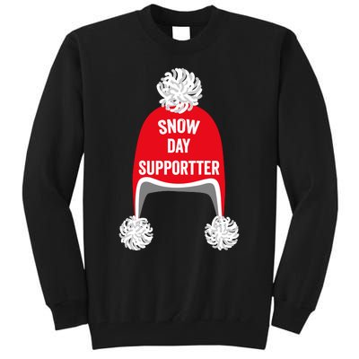 Retro Snow Day Supporter Fun Teacher And Student Snow Love Tall Sweatshirt