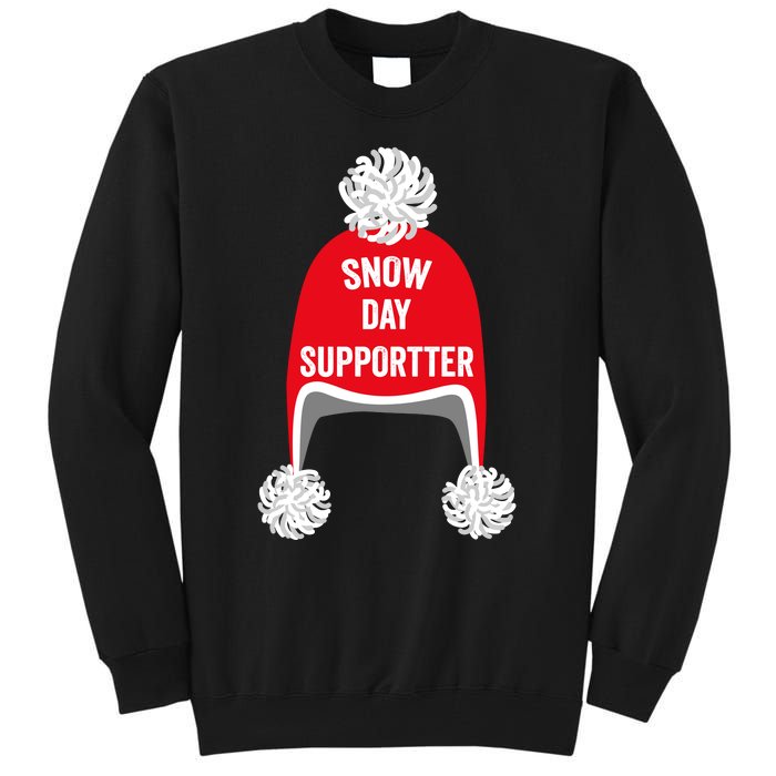 Retro Snow Day Supporter Fun Teacher And Student Snow Love Tall Sweatshirt