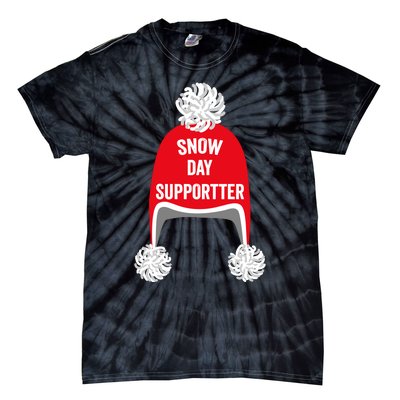 Retro Snow Day Supporter Fun Teacher And Student Snow Love Tie-Dye T-Shirt