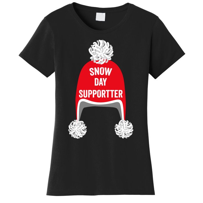 Retro Snow Day Supporter Fun Teacher And Student Snow Love Women's T-Shirt