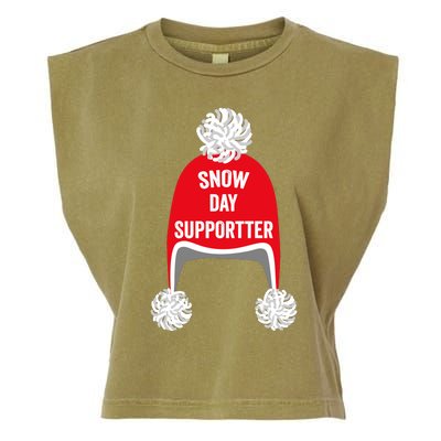 Retro Snow Day Supporter Fun Teacher And Student Snow Love Garment-Dyed Women's Muscle Tee