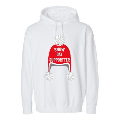 Retro Snow Day Supporter Fun Teacher And Student Snow Love Garment-Dyed Fleece Hoodie