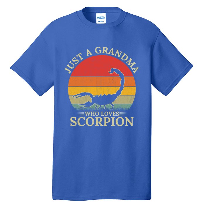 Retro Scorpion Design Just A Grandma Who Loves Scorpion Cute Gift Tall T-Shirt