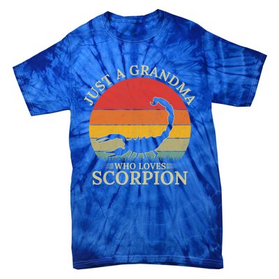 Retro Scorpion Design Just A Grandma Who Loves Scorpion Cute Gift Tie-Dye T-Shirt