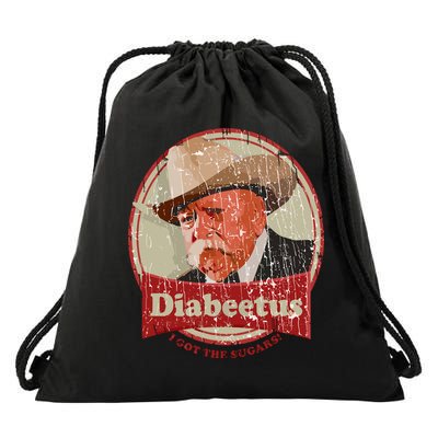 Retro Style Diabeetus I Got The Sugars Drawstring Bag