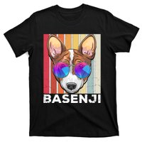 Retro Style Dog Lover Apparel Basenji With Sunglasses Gift T-Shirt