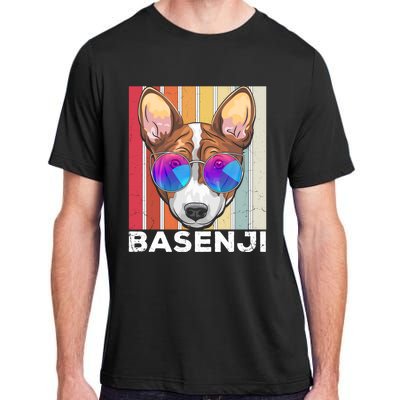 Retro Style Dog Lover Apparel Basenji With Sunglasses Gift Adult ChromaSoft Performance T-Shirt