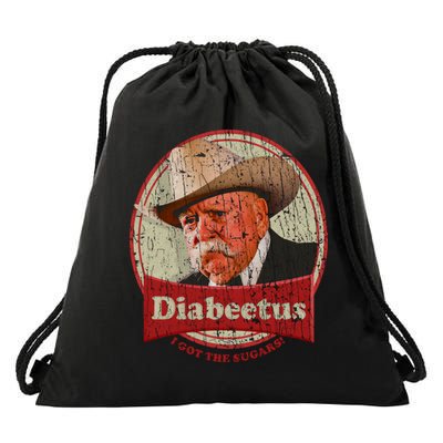 Retro Style Diabeetus I Got The Sugars Drawstring Bag