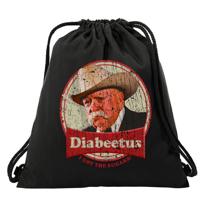 Retro Style Diabeetus I Got The Sugars Drawstring Bag