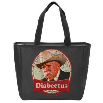 Retro Style Diabeetus I Got The Sugars Zip Tote Bag