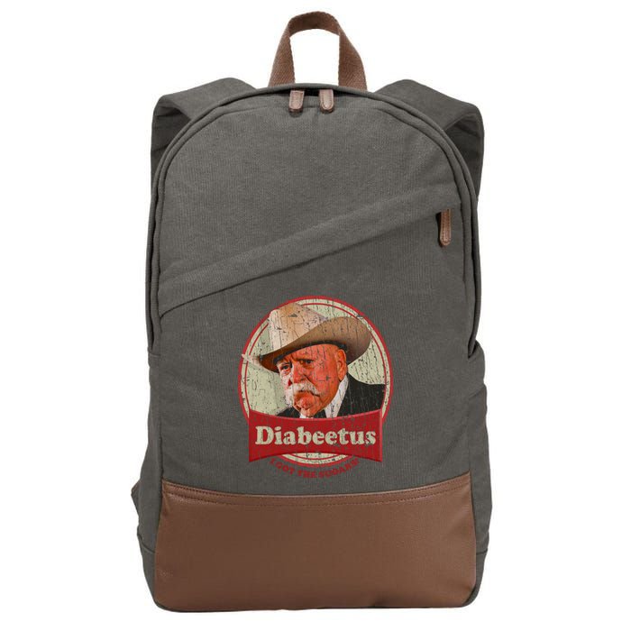 Diabeetus I Got The Sugars Distressed Cotton Canvas Backpack