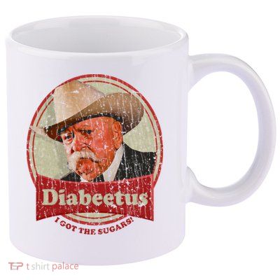 Diabeetus I Got The Sugars Distressed 11oz C Handle Ceramic Mug