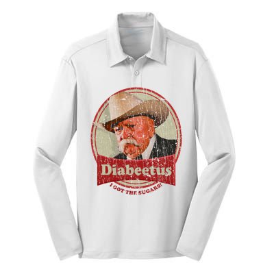 Retro Style Diabeetus I Got The Sugars Silk Touch Performance Long Sleeve Polo