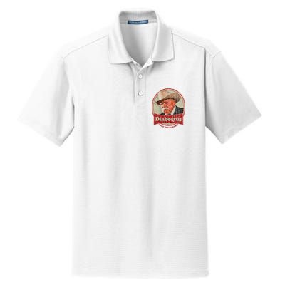 Diabeetus I Got The Sugars Distressed Dry Zone Grid Polo
