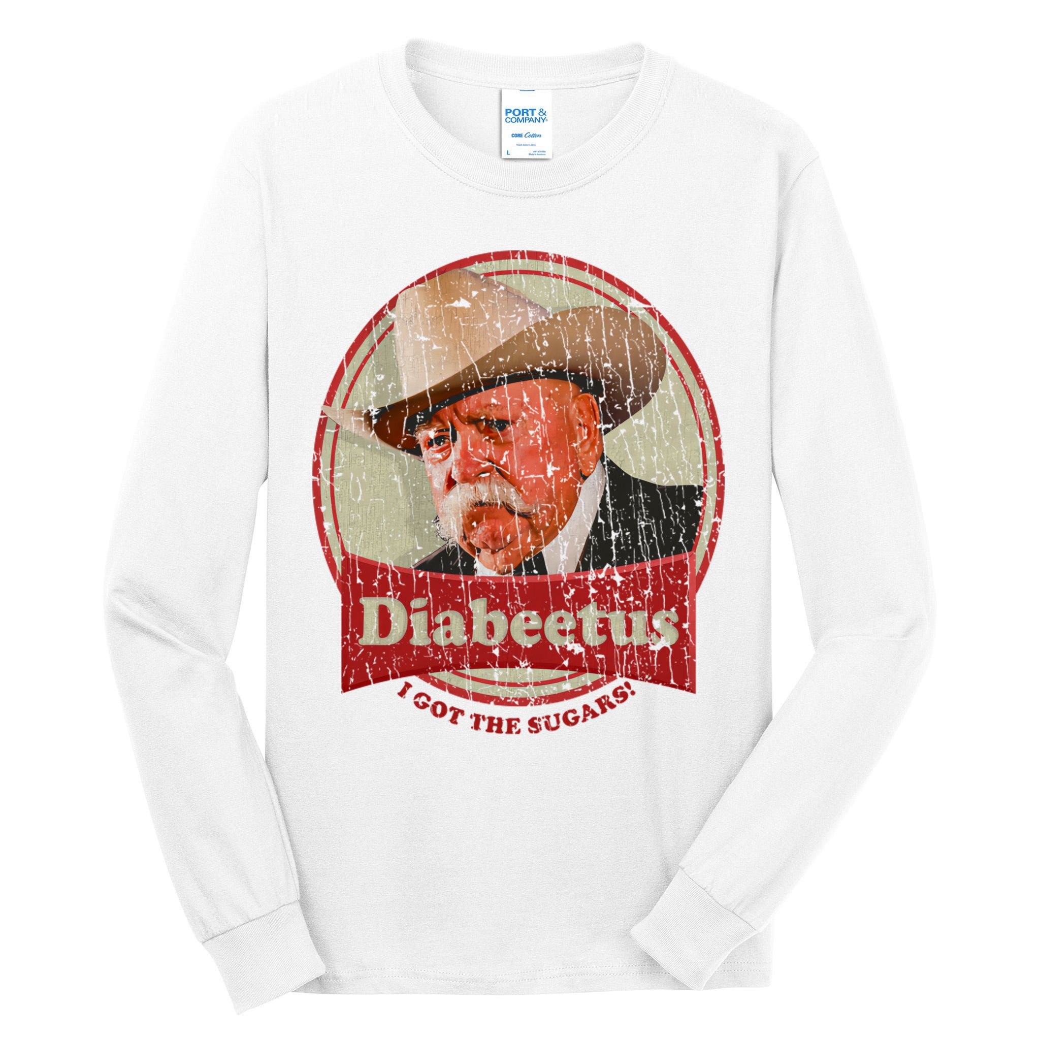 Diabeetus I Got The Sugars Distressed Tall Long Sleeve T-Shirt