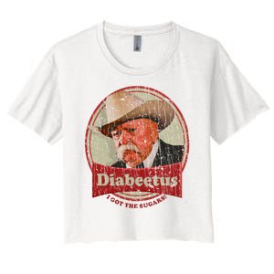 Retro Style Diabeetus I Got The Sugars Women's Crop Top Tee