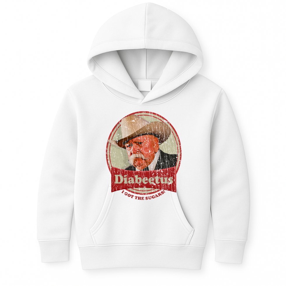 Diabeetus I Got The Sugars Distressed Kids Hoodie