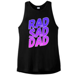 Rad Sad Dad Gift Ladies PosiCharge Tri-Blend Wicking Tank