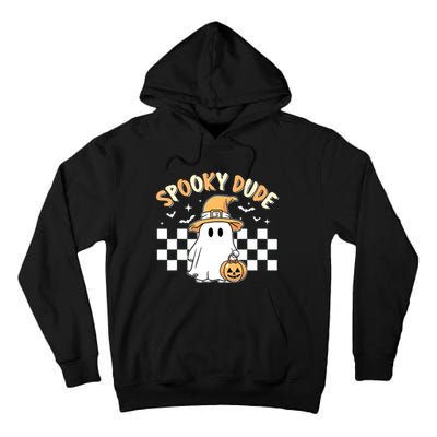 Retro Spooky Dude Cute Ghost Halloween Boy Kids Tall Hoodie